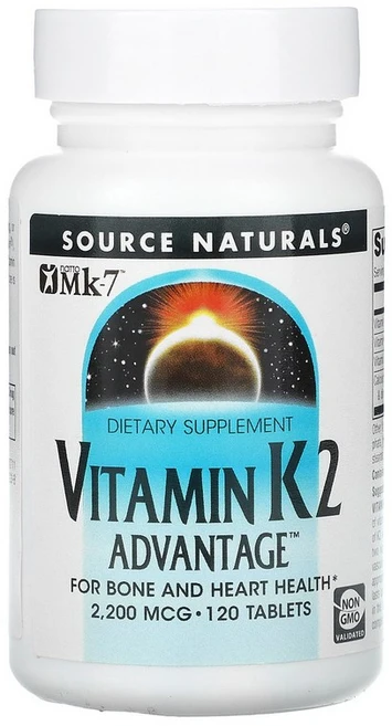 소스 내추럴스 Source Naturals 비타민 K2 어드밴티지 2 200 mcg 120 정120667원산지:기타, 120 개, 1개 - 쿠팡