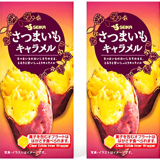 세이카 고구마 모찌 캐러멜 사탕, 63g, 2개