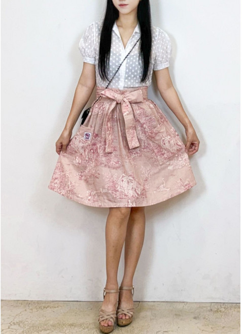 리라멜로우 프리미엄 에이프런 더스티로즈 하프 앞치마, 1개, 더스티 로즈