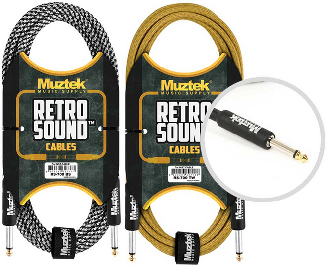 국산 뮤즈텍 기타케이블 RS-700(7m) 일자형 노이즈리스 Straight+Straight 색상 택, RS-700BS(7m/블랙)
