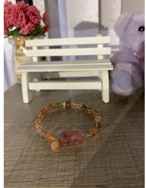 天然水晶瑪瑙碧璽祈願手鍊