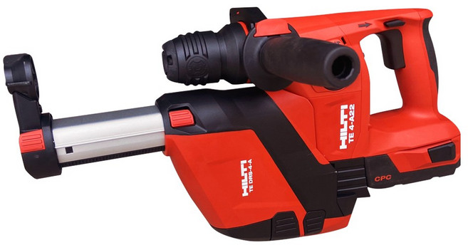 HILTI 힐티 22V 충전 로타리함마드릴 TE4-A22 4.0Ah + 집진기 DRS-4-A 세트, 1개