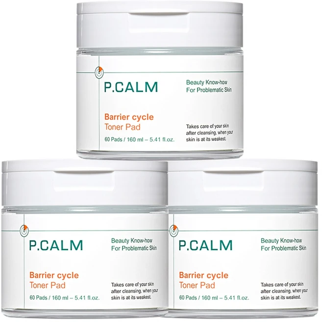 피캄 베리어사이클 진정 토너 패드, 60개입, 3개 - 쿠팡