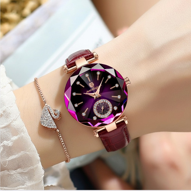 포스워백 여자 가죽 손목 시계