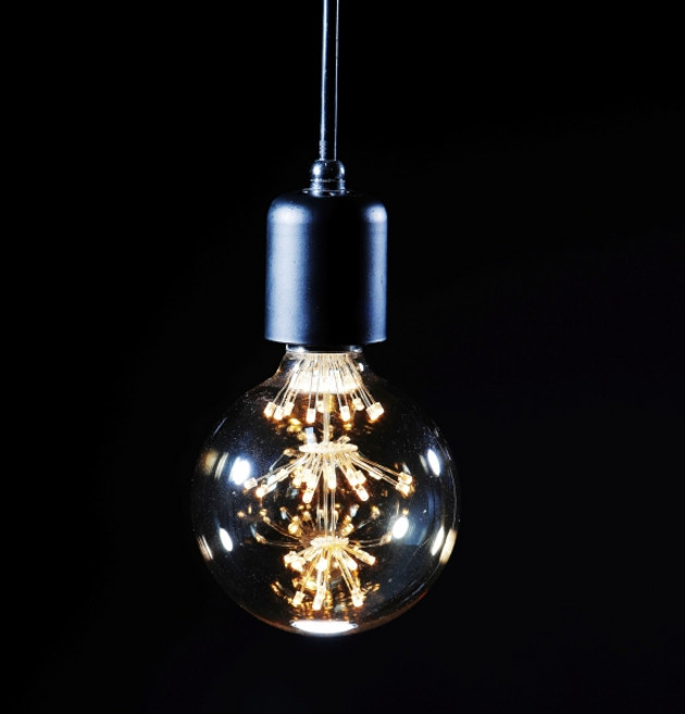 비츠온 LED에디슨 램프 눈꽃LED G95 1.8W 카페용 인테리어용 주방용 E26 전구색, 1개