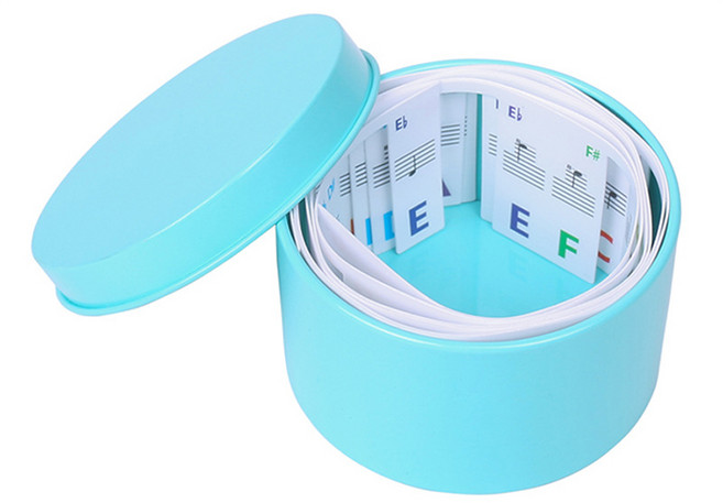 피아노 건반 계이름 실리콘 스티커 입문자 초보자 연습용 가이드, 1개, 61키