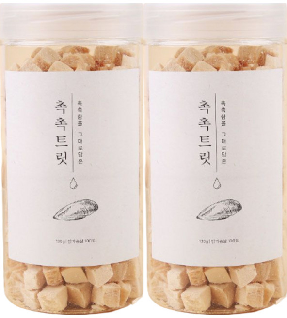 촉촉트릿 열빙어 강아지 동결건조 간식, 치킨맛, 120g, 2개