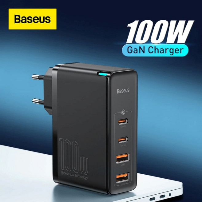 Baseus 100W 고속 멀티 충전기, 블랙, US형, 1포트, 1개