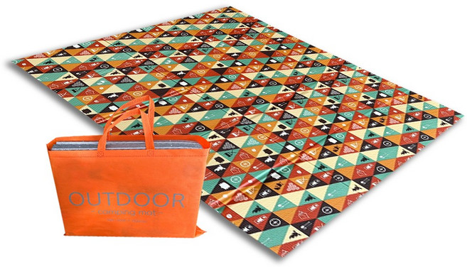 피크닉 휴대용 야외용 두꺼운 캠핑 매트 한강 야외 방수 경량 돗자리, 삼각매트