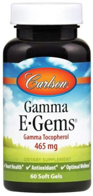 칼슨랩 감마 E-Gems 465mg 비타민E 60캡슐 토코페롤, 60정, 1개 - 쿠팡