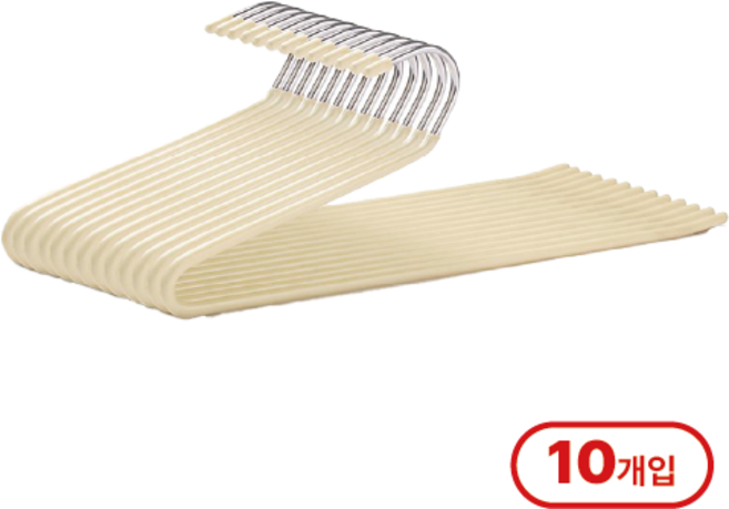 덴코 리빙 논슬립 바지걸이, 10개, 베이지