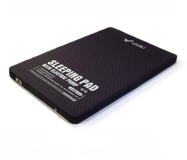 이스턴 [프리미엄/자충] 8인치 광폭 캠핑 자충 매트 R-value 6.5 택티컬 전동 펌프 내장형, 블랙