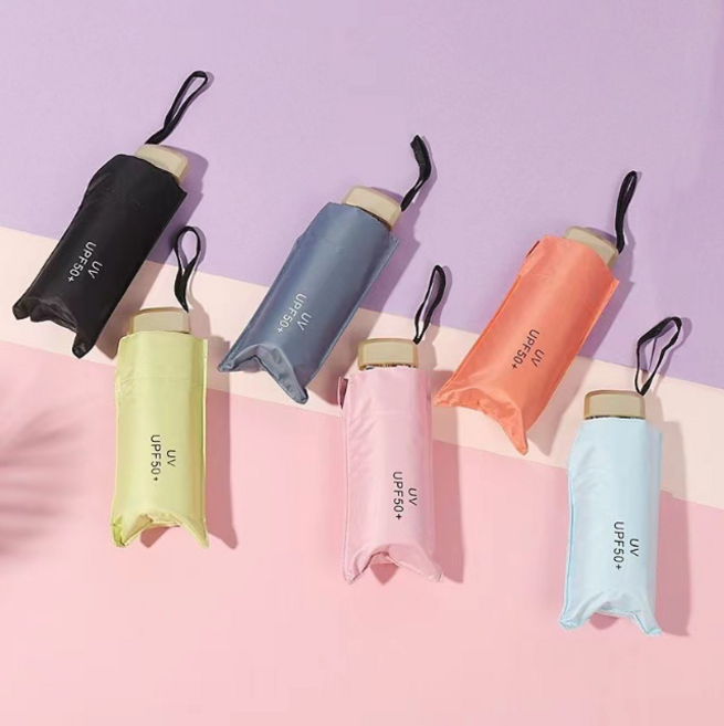 1+1 초경량 애플 미니 포켓 우산 5단 접이식 우산 양산 우양산
