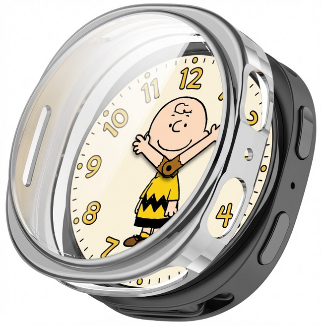갤럭시워치9 8 호환 풀커버 실리콘 보호 케이스 40mm 44mm, 실버, 1개