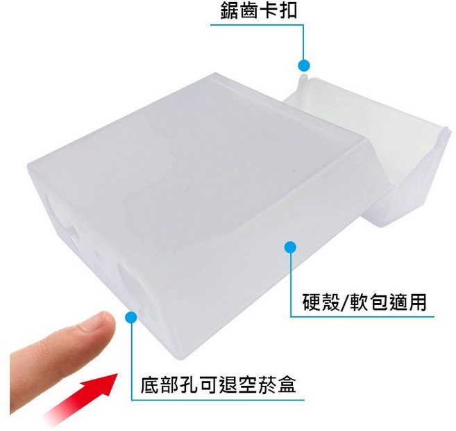 透明防潮防壓菸盒 20支裝翻蓋設計 軟硬包通用 輕巧便攜香煙盒, 1個, (FS4)透明防壓菸盒(買10送1), 透明