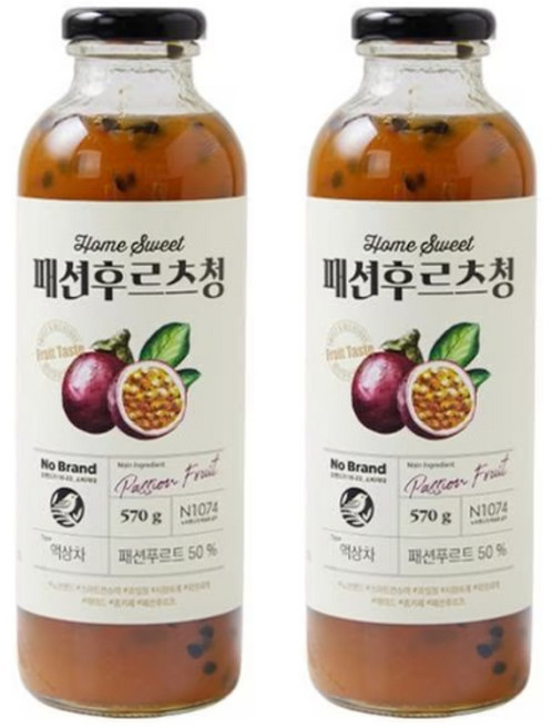 노브랜드 패션후르츠청, 2개, 1개입, 570mg