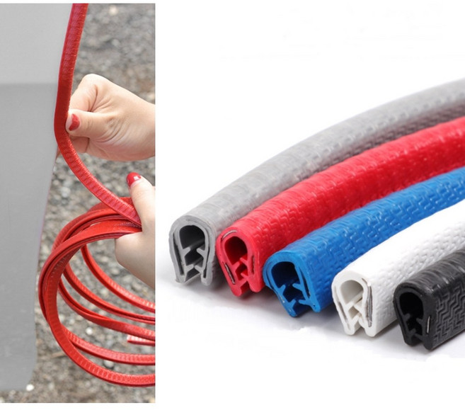 우리파파 자동차 도어 몰딩 문콕방지 가드 다용도 몰딩 1m 단위, 블루, 1개