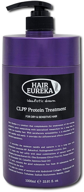 헤어유레카 극손상 헤어 고함량 고농축 단백질 lpp 트리트먼트 대용량 헤어링거, 1개, 1L