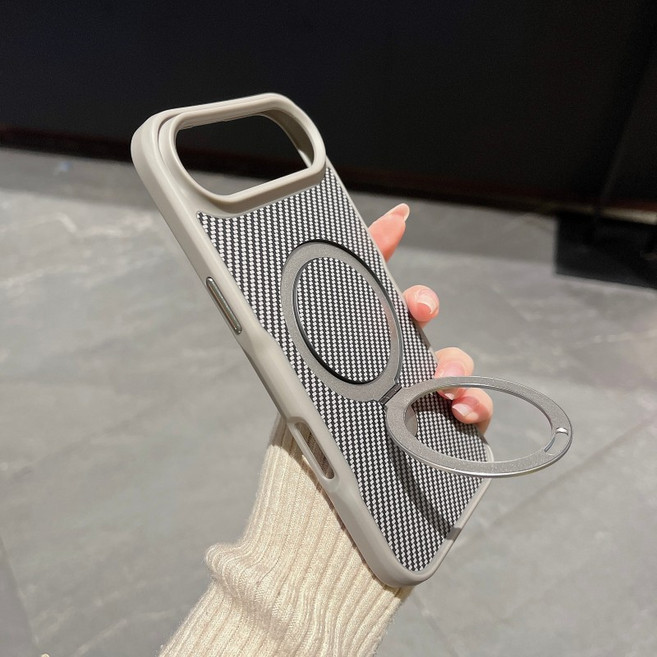 碳纖維軍規防摔磁吸手機殼支架，適用於iPhone 17 16 15 14 13 12 Pro Max i11，提供極致保護與便利功能