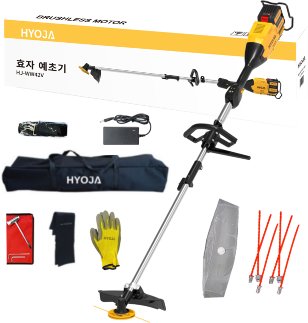 효자 예초기 무선 충전식 전기 충전 전동, 42V 예초기 풀세트, 1개