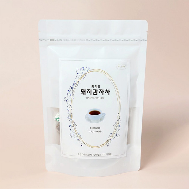 미타임 국산 볶은돼지감자차 티백, 1.2g, 1개, 50개입