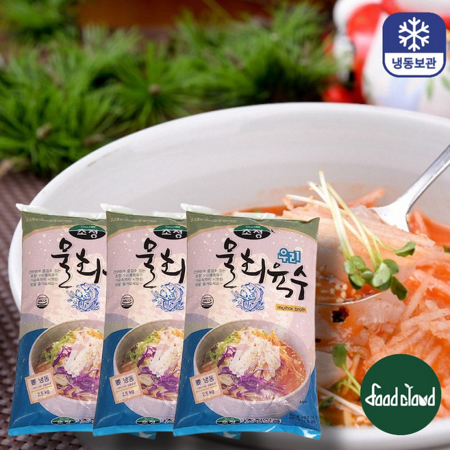 업소용 초정 물회육수, 2.5kg, 3개