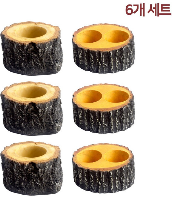 장수풍뎅이 사슴벌레 먹이구 1구 2구 6개입 세트 곤충젤리 레진 먹이접시, 6개, 단일