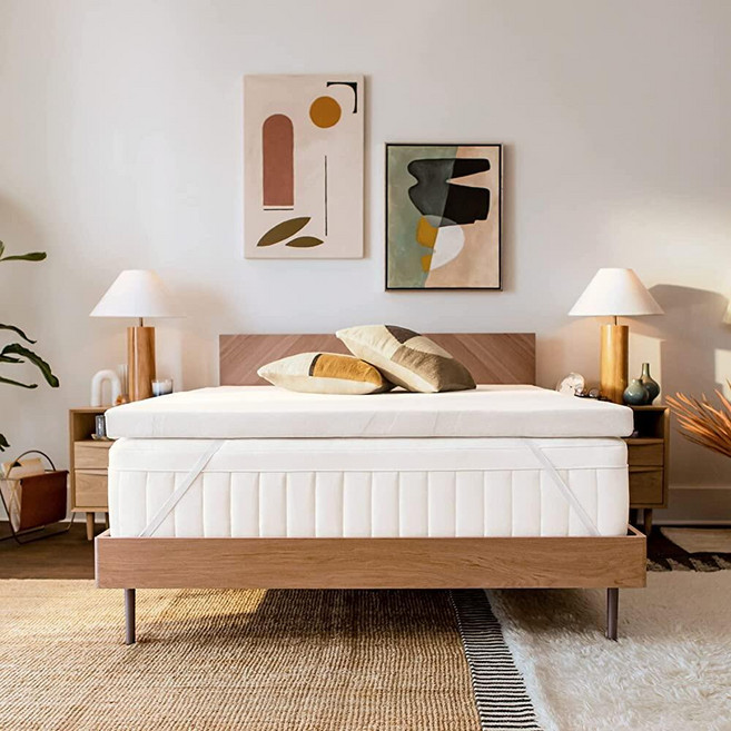 Tempur-Pedic 탬퍼 어댑트+쿨링 매트리스 토퍼 화이트 762cm 미디움 럭셔리 프리미엄 폼 세탁 가능 커버 트윈 XL 사이즈, 3", Queen