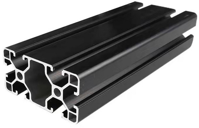 4080 알루미늄 프로파일 프린터 슬롯 3D CNC 레일 선형 표준 부품용 압출 양극 유럽, Black, 600mm, 1개