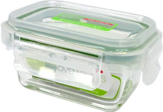 오븐글라스 직사각180ml 반찬보관 찬밥용기 오븐용 전자레인지용 밀폐용기, 오븐직사각180ml, 1개