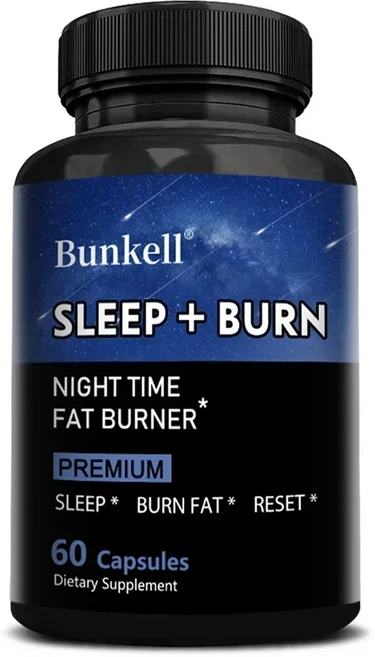밤의 지방 연소제 수면 보충제 신진대사 촉진하고 효과적으로 멜라토닌 함유한 체중 관리, 60count-1 bottle