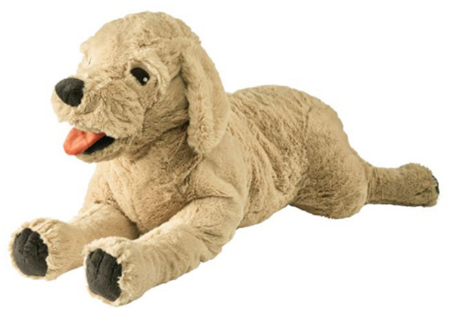 이케아 골든 리트리버 강아지 고시그 골덴 애착 봉제 인형 70cm, 1개, 베이지