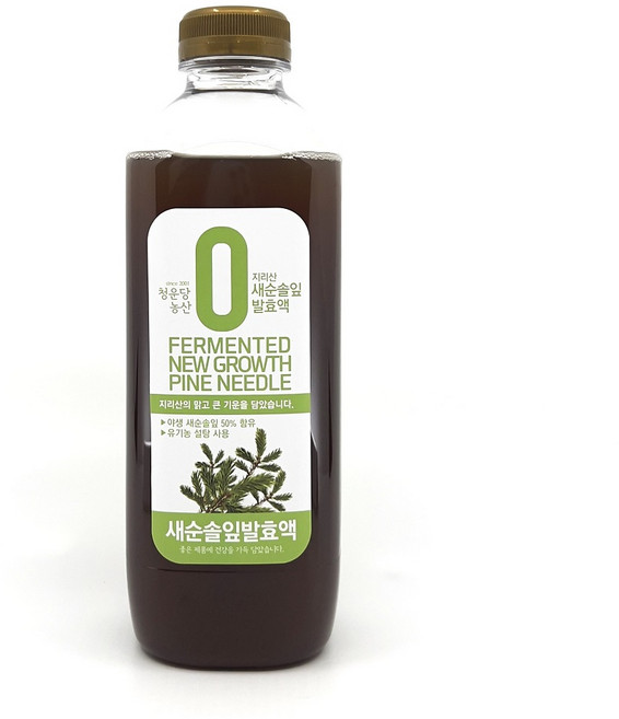청운당농산 지리산 새순 솔잎 진액 발효 엑기스 효소no, 1개, 900ml, 1개