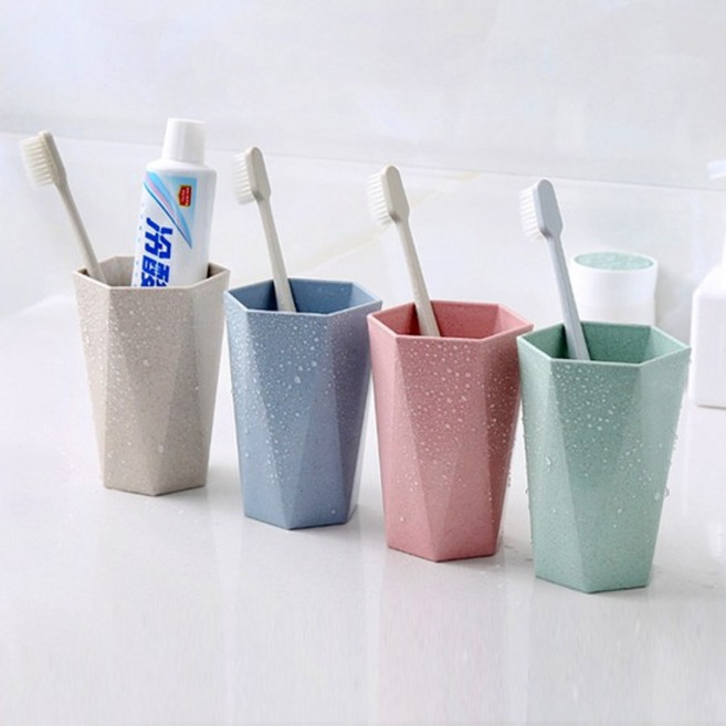 일본 대리석 감성 양치컵 4color 안깨지는 가글 칫솔컵, 상세설명 참조, 핑크, 1개