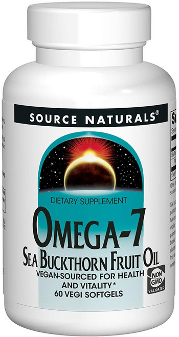 SOURCE NATURALS Omega-7沙棘果油素食膠囊, 60顆, 1罐