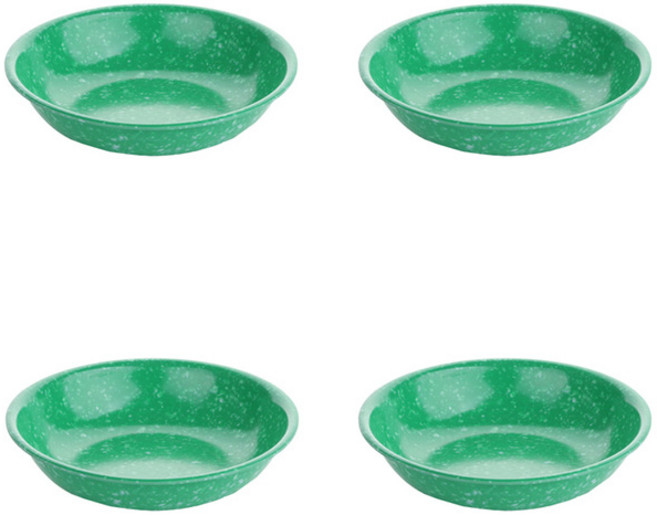레트로 멜라민 포장마차 분식 그릇 국수 오뎅국물 라면 국수 짜장기 20.9cm, 쑥색, 4개