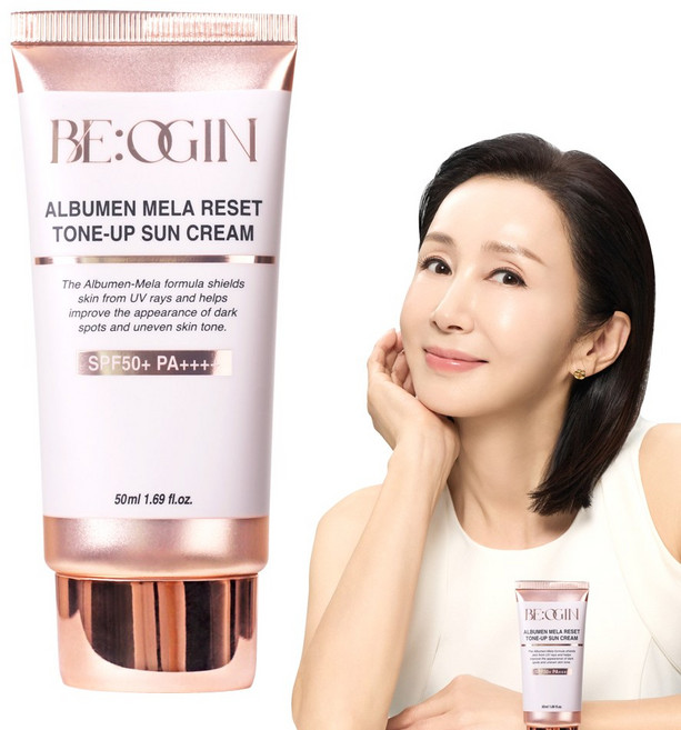 [홈쇼핑완판템] 전인화의 비오진 알부민 멜라 리셋 톤업 선 크림 SPF50+ PA++++, 1개, 50ml