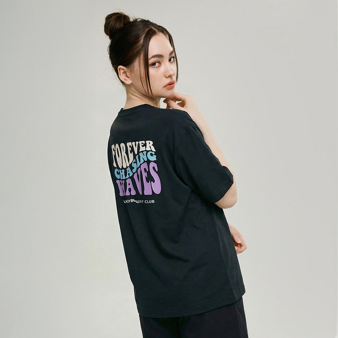 레이지비 여성용 하이쿨링 루즈핏 숏 슬리브 래쉬가드 상의