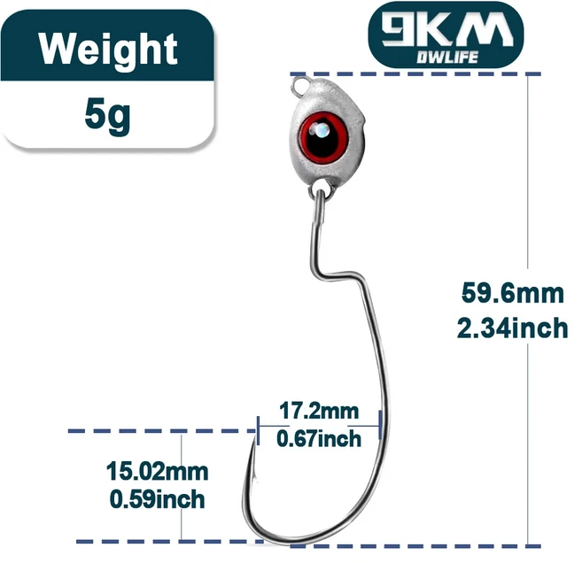 Swimbait 지그 헤드 후크 10~30Pcs 배스 낚시 텍사스 EWG 바닷물 민물 흔들리는 소프트 웜, 03 20 Pcs, 06 Size  5g