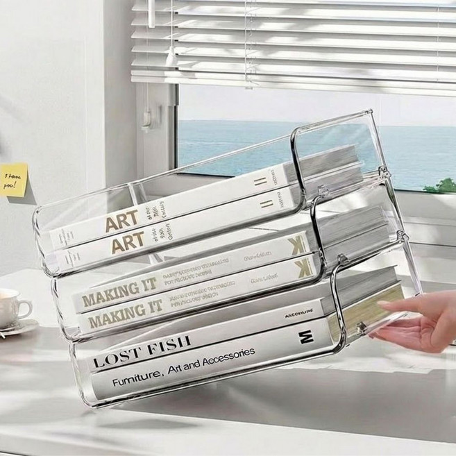 픽스앤고 A4 서류정리함 트레이, 3단, 와이드