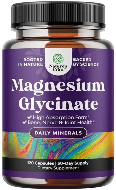 순수 글리신산 마그네슘 보충제 1회 제공량 400mg - 기분 수면 및 이완 지원을 위한 원소 400mg을, 1개 - 쿠팡