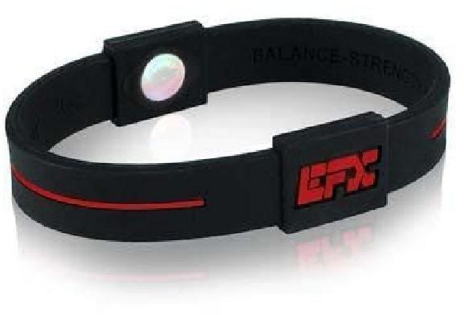 EFX 퍼포먼스 순수 실리콘 팔찌 균형 유연성, 블랙/레드, 1개