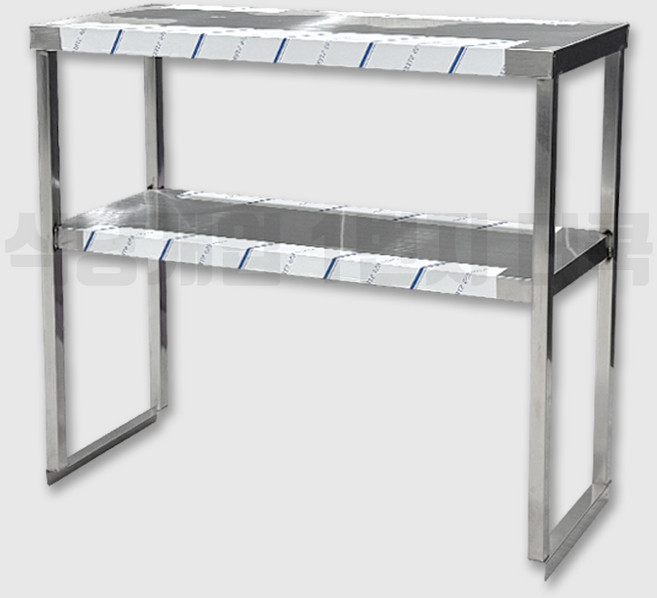 업소용 스텐 상부선반 2단 600 900 1200 1500 1800 냉장고 작업대 씽크대 상선반