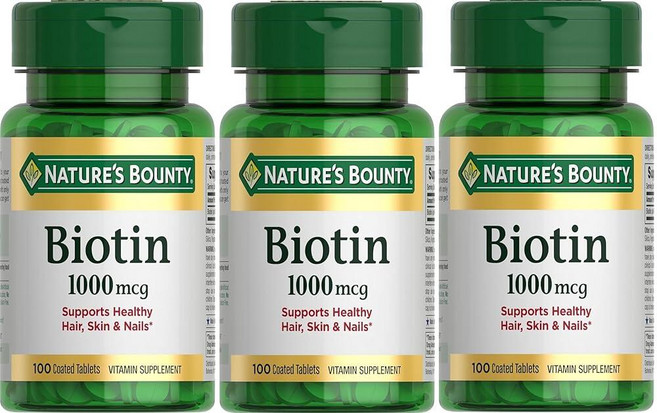 Nature's Bounty 비오틴 1000mcg 정제 딸기 100개 3개 팩 140703, 네이처스바운티 비오틴 1000mcg 정제, 딸기, 10, 1개, 100정