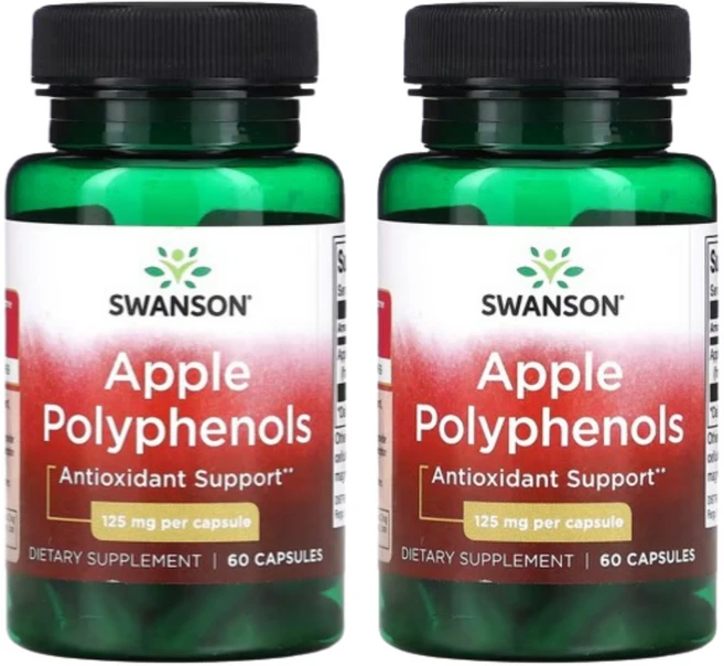 스완슨 애플 폴리페놀 Apple Polyphenols 125mg 60정 2개 - 쿠팡