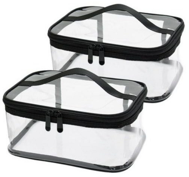 민스리빙 투명파우치 2p 화장품 여행용 다용도 파우치