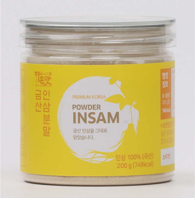 국내산 100% 인삼 분말 200g, 1개