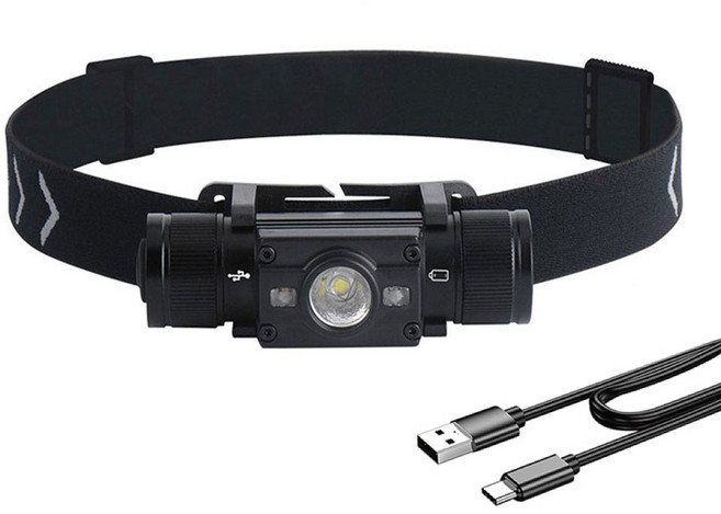 HL-K2 LED 헤드랜턴 1500루멘 충전식 라이트 18650 등산 캠핑 낚시 안전모 CREE LED 소형 후레쉬 본체단품, 혼합색상, 1개