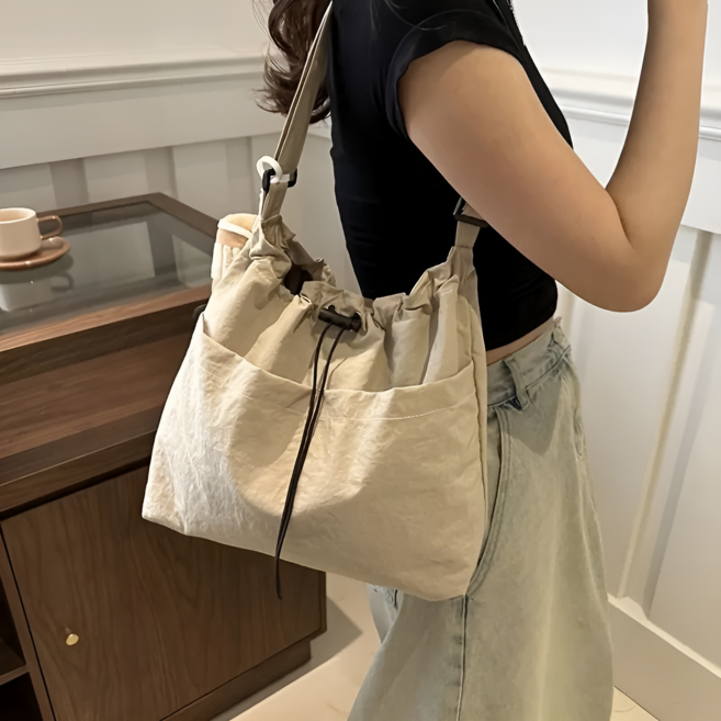 데일리 캐주얼 빅사이즈 캔버스 크로스백