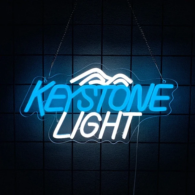 벽장식용 Coors Light 네온 사인 침실용 Busch/Bud/Keystone 조명 Man Cave Bar Pub Restaurant Decor.